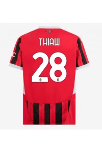 Fotbalové Dres AC Milan Malick Thiaw #28 Domácí Oblečení 2024-25 Krátký Rukáv